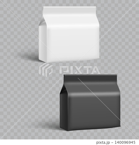 Vertical Block Bottom Pouch Mockup Vector Vertical Block Bottom Pouch Mockup Vector 140096945