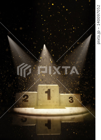 Winners Podium on black background Winners Podium on black background 140097052