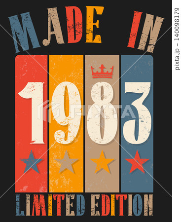 Vintage Retro Style 1983 Birthday Print 140098179