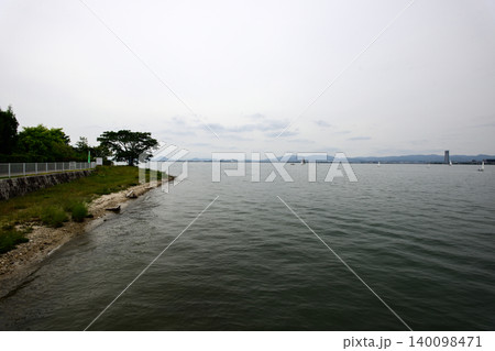 びわ湖大津館 展望テラスと琵琶湖情景 びわ湖大津館 展望テラスと琵琶湖情景 140098471