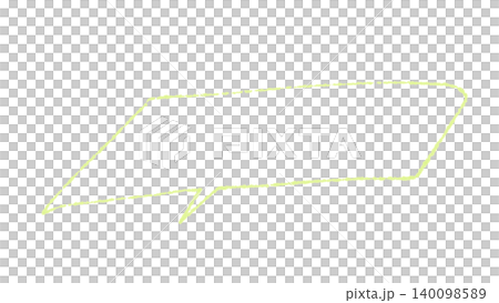 淺黃色蠟筆風格手繪的棱角分明的梯形對話框插圖素材 140098589