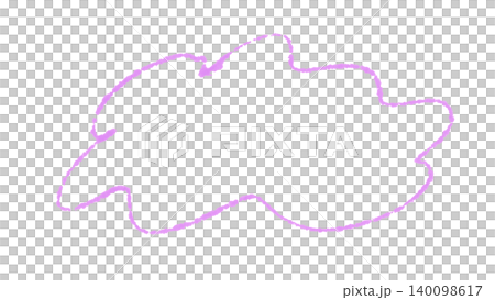 ラベンダーのクレヨン風手描き雲のようなもくもくフキダシイラスト素材 ラベンダーのクレヨン風手描き雲のようなもくもくフキダシイラスト素材 140098617