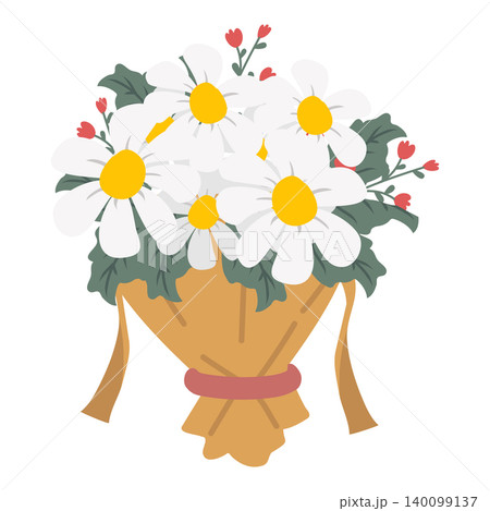 Beautiful Bouquet of Daisies Flower Illustration Beautiful Bouquet of Daisies Flower Illustration 140099137