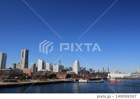 横浜市消防局の出初め式のリハーサル風景 140099307