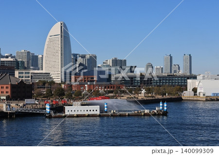 横浜市消防局の出初め式のリハーサル風景 140099309