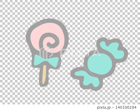 Cute hand-drawn style candy 140100284