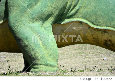 公園に現れた恐竜の太い足 公園に現れた恐竜の太い足 140100622