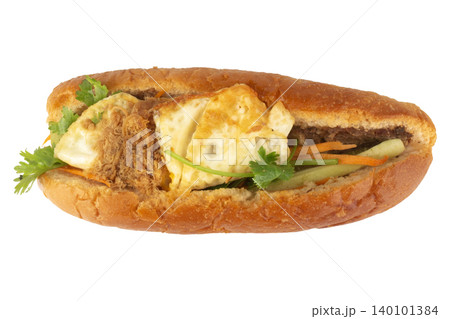 Sub sandwich isolated on white background Sub sandwich isolated on white background 140101384