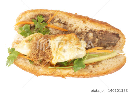 Sub sandwich isolated on white background Sub sandwich isolated on white background 140101388