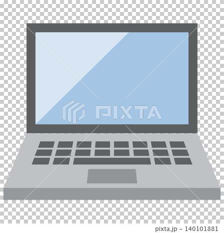 Simple geometric illustration of a laptop computer - Business/technology image material Simple geometric illustration of a laptop computer - Business/technology image material 140101881