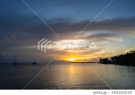 Sunset Over Tahaa Island, French Polynesia 140102019