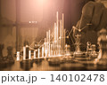 Stock market or forex trading graph and candlestick chart suitable for financial investment concept. Economy trends background for business idea and all art work design. Abstract finance background. 140102478