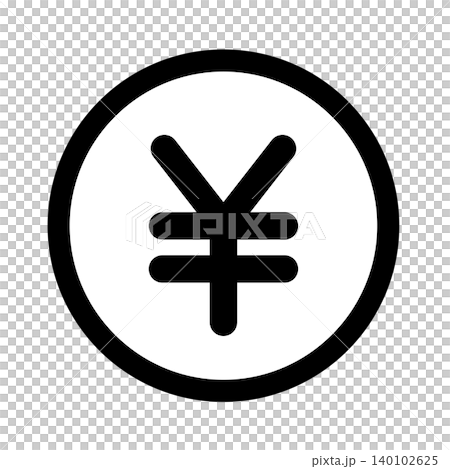 Simple icon illustration of a yen symbol 001 Simple icon illustration of a yen symbol 001 140102625