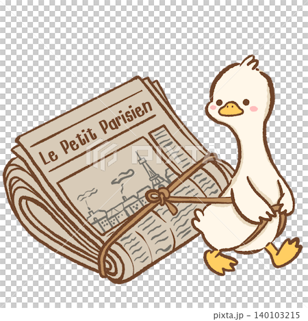 Cute Long Neck Goose Pulling Oversized Paris Newspaper With Eiffel Tower Sketch Through Charming European Street Clipart Illustration Cute Long Neck Goose Pulling Oversized Paris Newspaper With Eiffel Tower Sketch Through Charming European Street Clipart Illustration 140103215