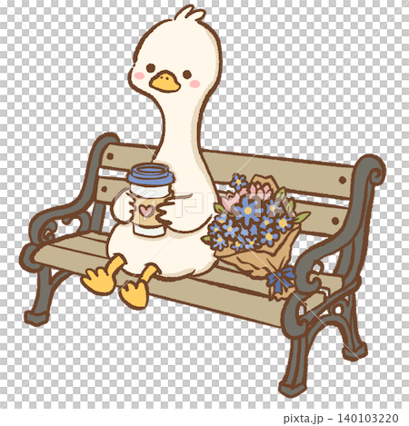 Cute Long Neck Goose Relaxing On Ornate Paris Park Bench With Takeaway Coffee And Blue Hydrangea Flowers French Cafe Clipart Illustration Cute Long Neck Goose Relaxing On Ornate Paris Park Bench With Takeaway Coffee And Blue Hydrangea Flowers French Cafe Clipart Illustration 140103220