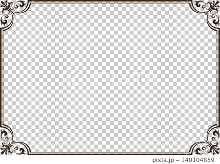 Elegant antique-style decorative frame 140104889