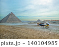 Horse Carriages at the Pyramids of Giza in Cairo, Egypt 140104985