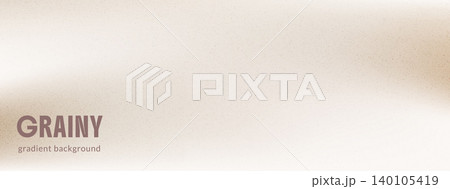 Brown grain plain gradation with nude beige soft bg and champagne wave. Warm brown sheen and noisy grain texture for cosmetic packaging. Tan vector backdrop with sandy aesthetic for minimalistic bg 140105419
