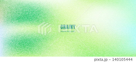 Green grain background in soft gradient and grunge gritty noise texture for light backdrop. Pale green blur and grain bg in spring color. Vector creative pattern for smooth pastel summer energy design 140105444