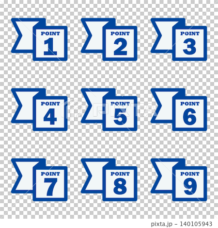 Ribbon illustration materials: Points, Important, Check, Attention, Caution, Numbers Ribbon illustration materials: Points, Important, Check, Attention, Caution, Numbers 140105943