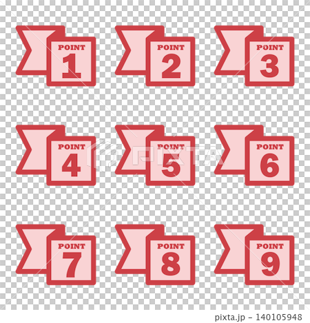 絲帶插圖素材:要點、重要、檢查、注意、警告、數字 絲帶插圖素材:要點、重要、檢查、注意、警告、數字 140105948