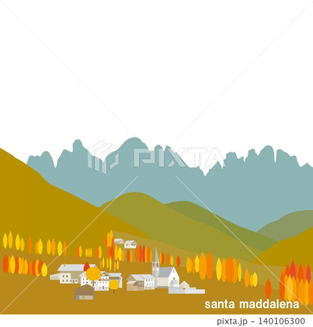 サンタ・マッダレーナ santa maddalena ドロミーティ dolomiti イタリア 秋 サンタ・マッダレーナ santa maddalena ドロミーティ dolomiti イタリア 秋 140106300
