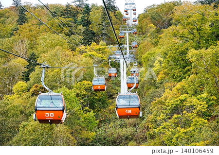 札幌国際スキー場 秋祭り~紅葉ゴンドラの風景 札幌国際スキー場 秋祭り~紅葉ゴンドラの風景 140106459