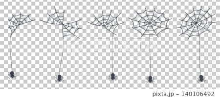 Spider and spiderweb illustration set Spider and spiderweb illustration set 140106492