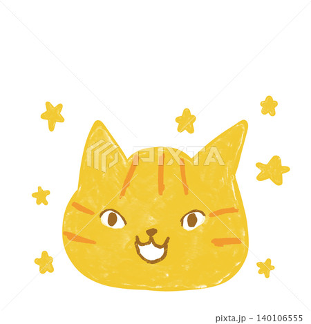 きらきら笑顔の茶トラ猫 かわいい猫のイラスト素材 きらきら笑顔の茶トラ猫 かわいい猫のイラスト素材 140106555