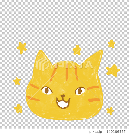 きらきら笑顔の茶トラ猫 かわいい猫のイラスト素材 きらきら笑顔の茶トラ猫 かわいい猫のイラスト素材 140106555