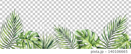 Monstera leaf frame, template. Watercolor hand drawn palm areca, vibrant green tones. Isolated botanical illustration on transparent background. Perfect for tropical design projects. For designers Monstera leaf frame, template. Watercolor hand drawn palm areca, vibrant green tones. Isolated botanical illustration on transparent background. Perfect for tropical design projects. For designers 140106665