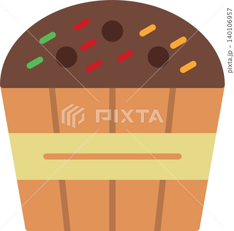 Muffin Flat Vector Icon Design 140106957