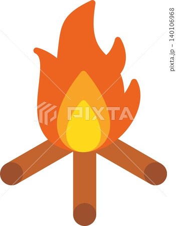 Bonfire Flat Vector Icon Design Bonfire Flat Vector Icon Design 140106968