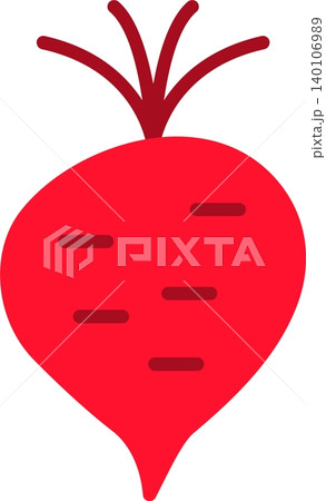 Beet Flat Vector Icon Design 140106989
