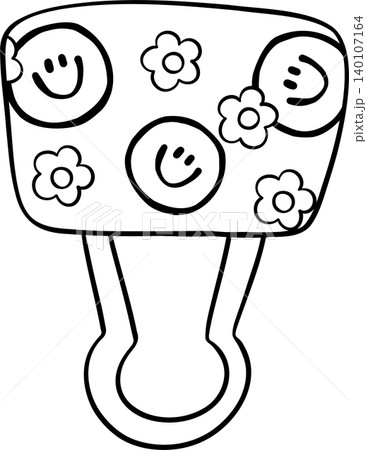 Groovy Retro Journey Notebook Outline with Flower and Smiley Face, Back to School Cartoon Hand Drawn Groovy Retro Journey Notebook Outline with Flower and Smiley Face, Back to School Cartoon Hand Drawn 140107164