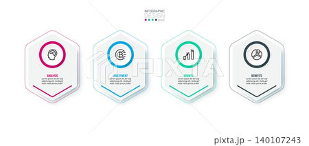 Business concept infographic template with option. Business concept infographic template with option. 140107243