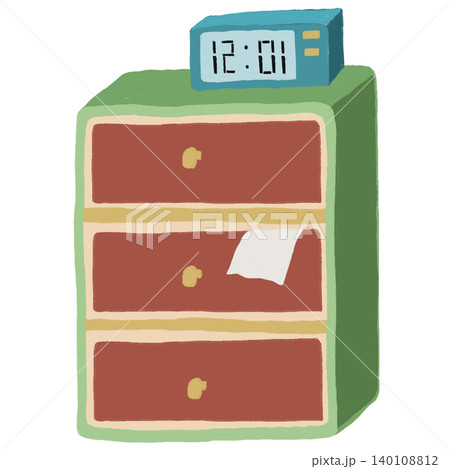 Colorful drawer and digital clock Colorful drawer and digital clock 140108812