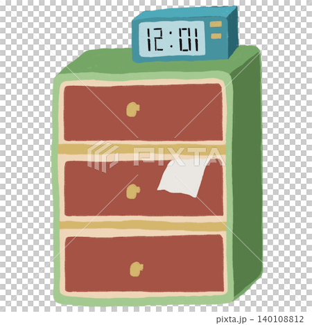 Colorful drawer and digital clock Colorful drawer and digital clock 140108812