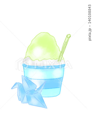 折り鶴の付いたかき氷 140108843