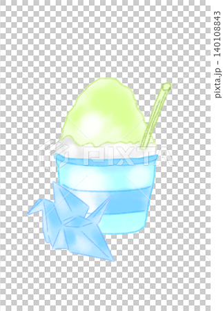 折り鶴の付いたかき氷 140108843