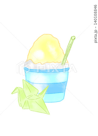 折り鶴の付いたかき氷 140108846