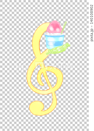 Musical note with shaved ice Musical note with shaved ice 140108902