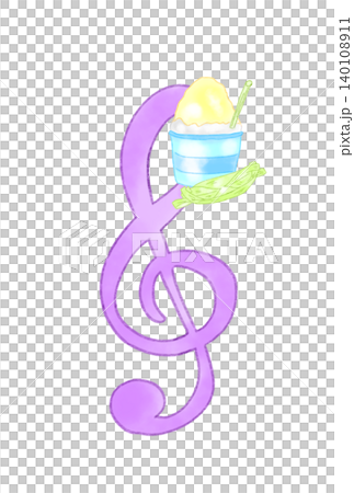 Musical note with shaved ice 140108911