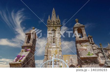 Parish close church of Bodilis, finistere, brittany, france 140109283