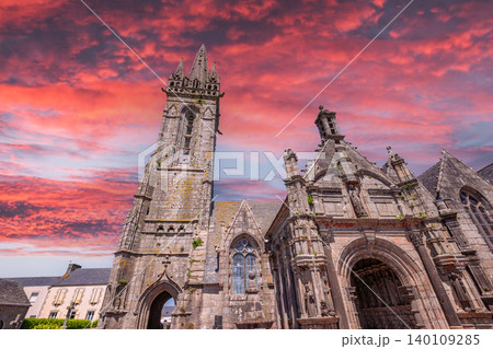 Parish close church of Bodilis, finistere, brittany, france 140109285