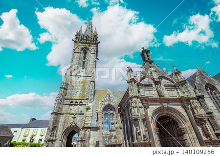 Parish close church of Bodilis, finistere, brittany, france 140109286