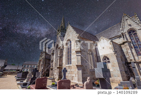 Parish close church of Bodilis, finistere, brittany, france 140109289