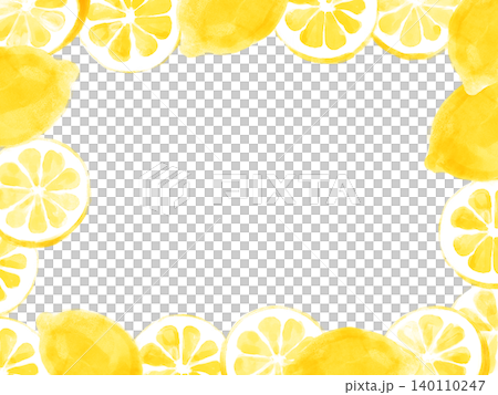 A frame featuring fresh lemons, with a transparent background. A frame featuring fresh lemons, with a transparent background. 140110247