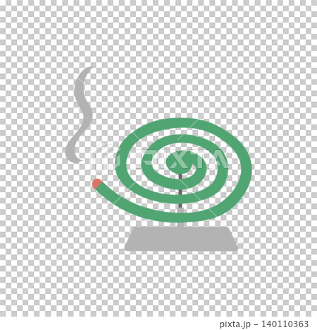 Simple flat illustration of mosquito coil - Summer theme 140110363