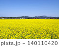能義平野の満開の菜の花畑と遠くに望む残雪の大山（島根県安来市） 140110420